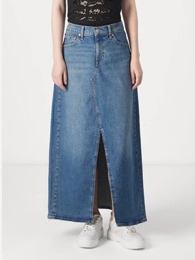 Gap Denim Maxi Skirt with Front Slit NWT size 30/10